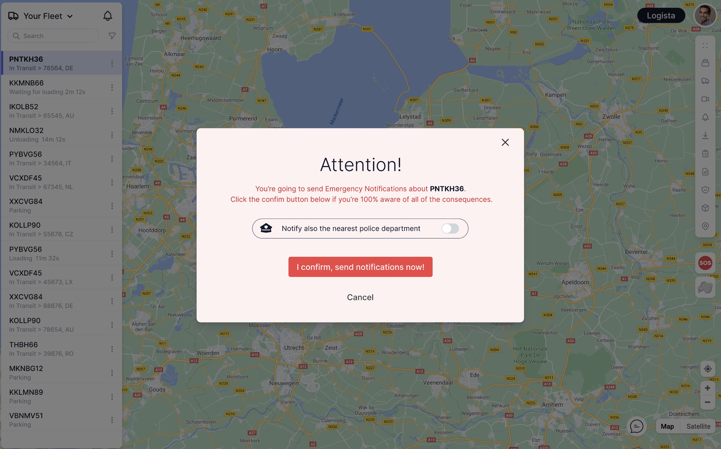 Emergency notification — Panic Alarm